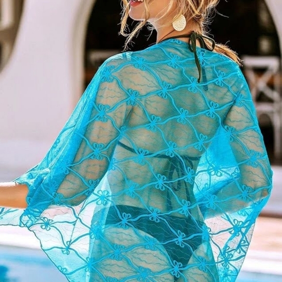 LACE BEACH COVER UP BY SHEIN ONE SIZE - Picture 4 of 5